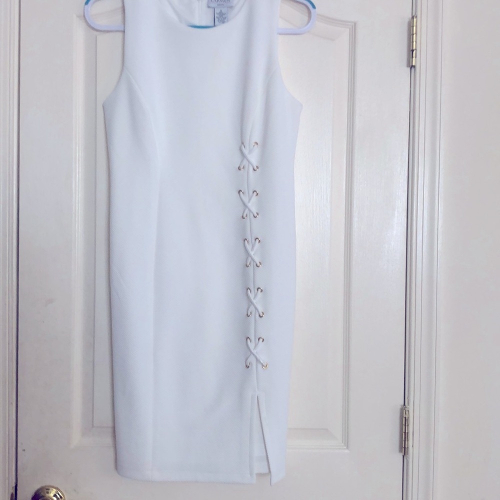 Beauty and sexy white dress.